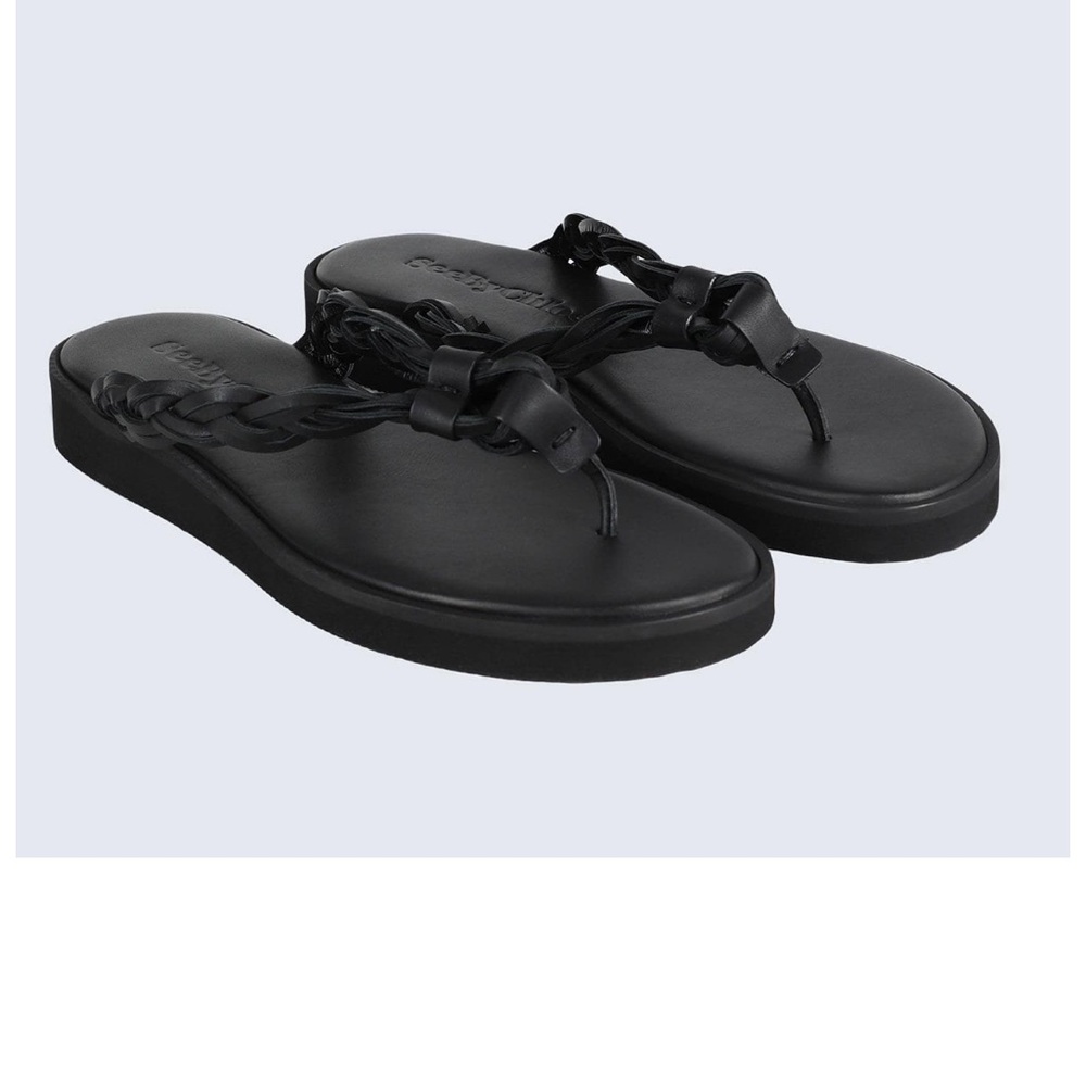 See By Chloe Black Braided Sandals